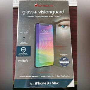 ZAGG INVISIBLE SHIELD XS Max Glass + Visionguard iPhone Screen Protector New